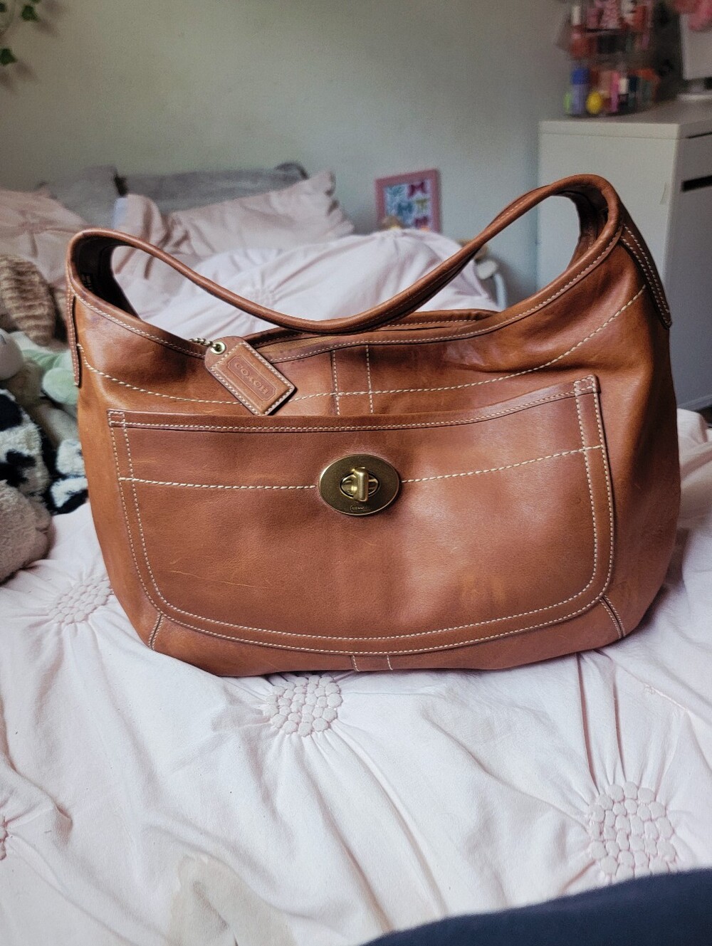 Coach 11010 Legacy ERGO Whiskey Brown Hobo Bag Leather Vintage